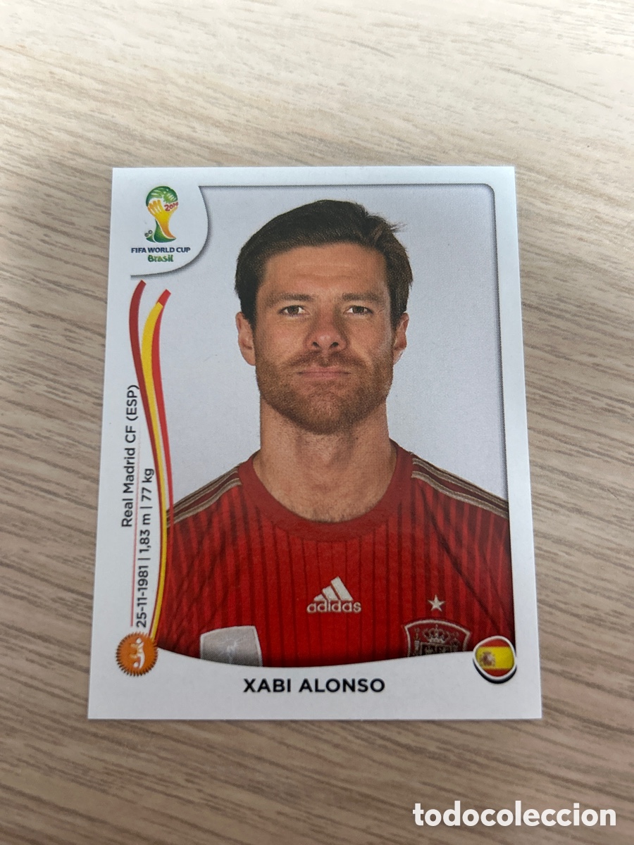 Cromos de f&uacute;tbol: XABI ALONSO SELECCION ESPA&Ntilde;A 116 MUNDIAL BRASIL 2014 PANINI NUNCA PEGADO SIN PEGAR
