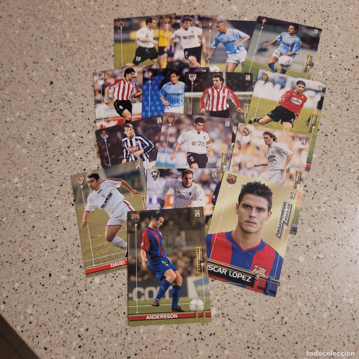 Fu&szlig;ball-Sticker: LOTE 15 CROMOS JUGADORES DE FUTBOL DE LA COLECCION PANINI MEGAFICHAS 2003-2004