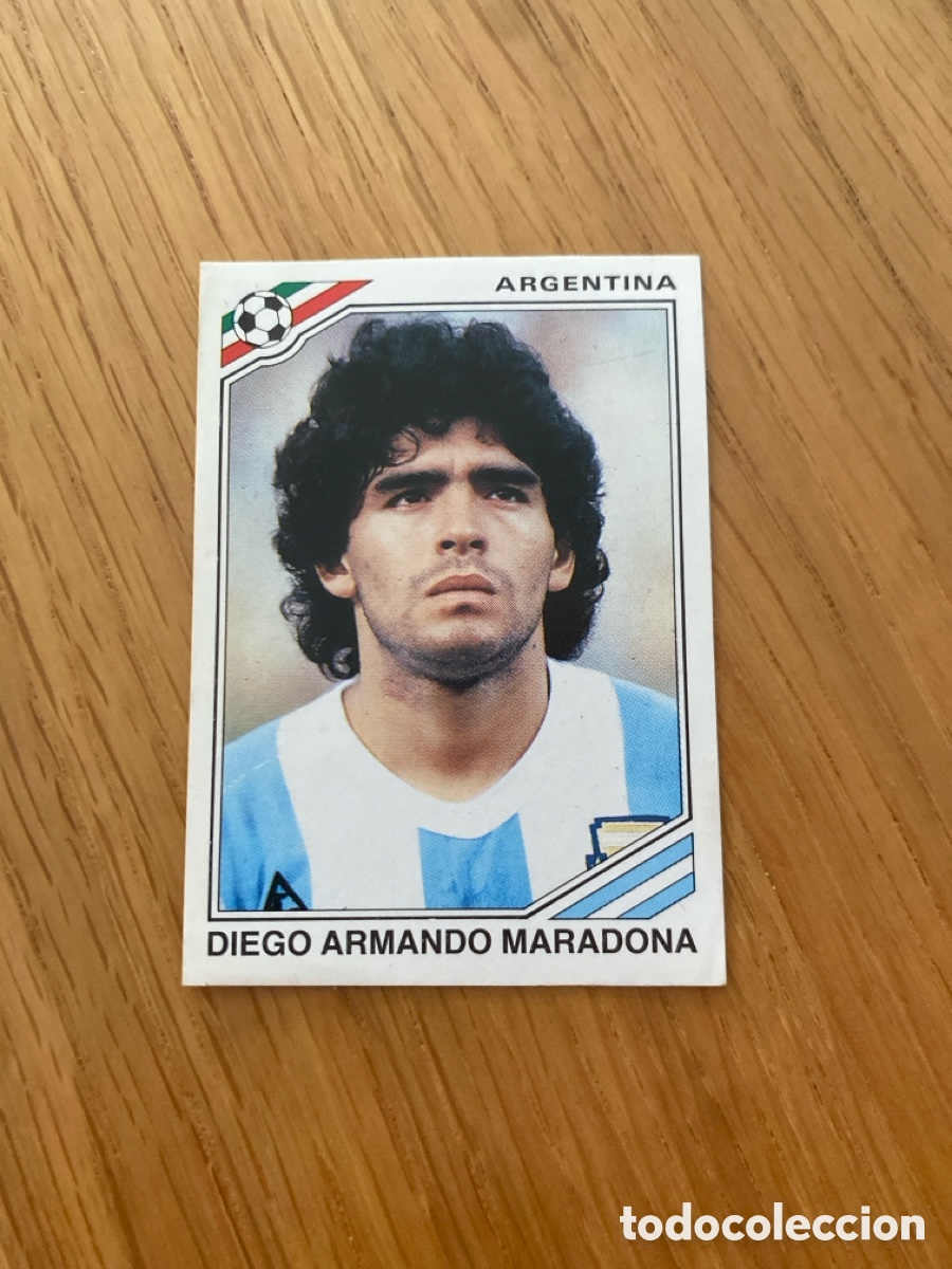 Cartes &agrave; collectionner de Football: Cromo panini mundial Mexico 86 n&uacute;mero 84 Maradona - Sticker album world cup 1986