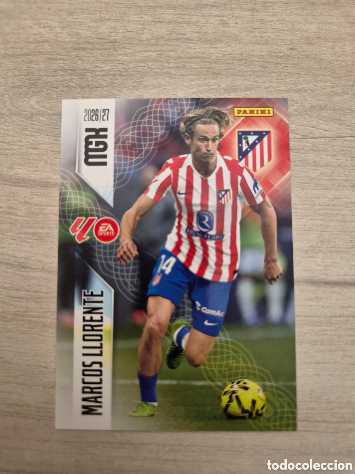 Football Stickers: N&deg;58 Atl&eacute;tico de Madrid Marcos Llorente Megacracks 26/26