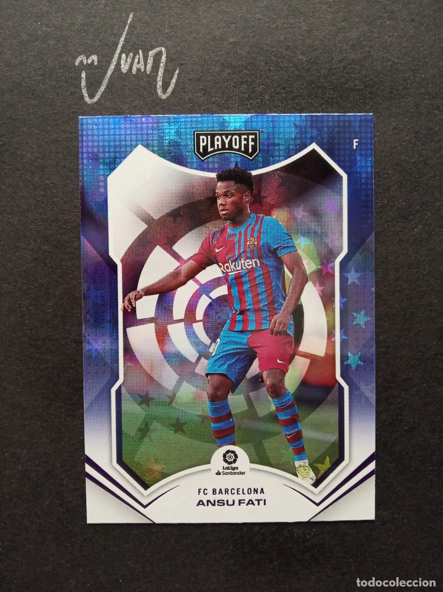 Figurine di Calcio: N&ordm; 68 PURPLE ASTRO ANSU FATI FC BARCELONA ESPA&Ntilde;A ⚽ PANINI &reg; CHRONICLES PLAYOFF LIGA 2021 2022 21 22