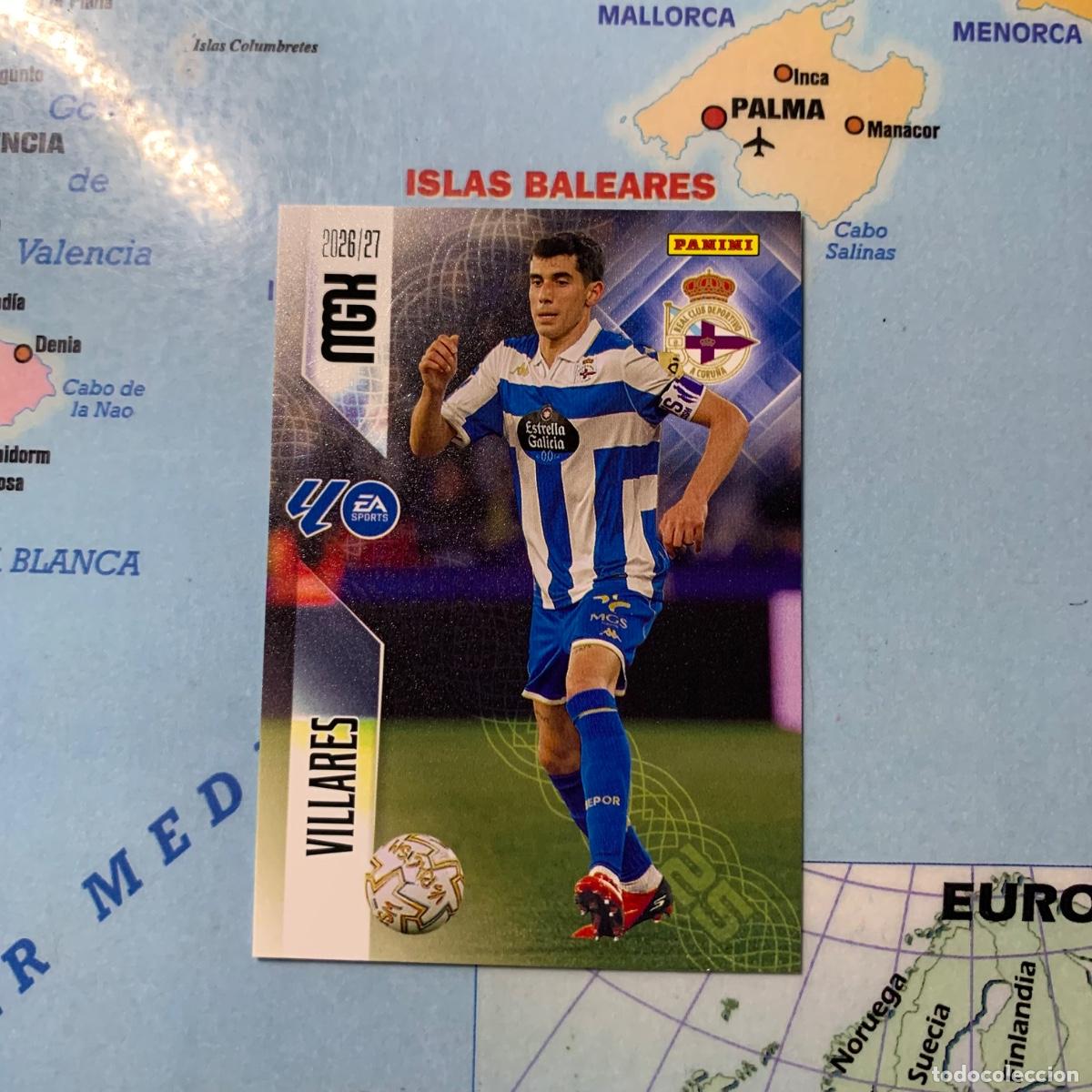 Figurine di Calcio: Villares numero 136 del deportivo de La Coru&ntilde;a megacracks 26-27 2026-2027