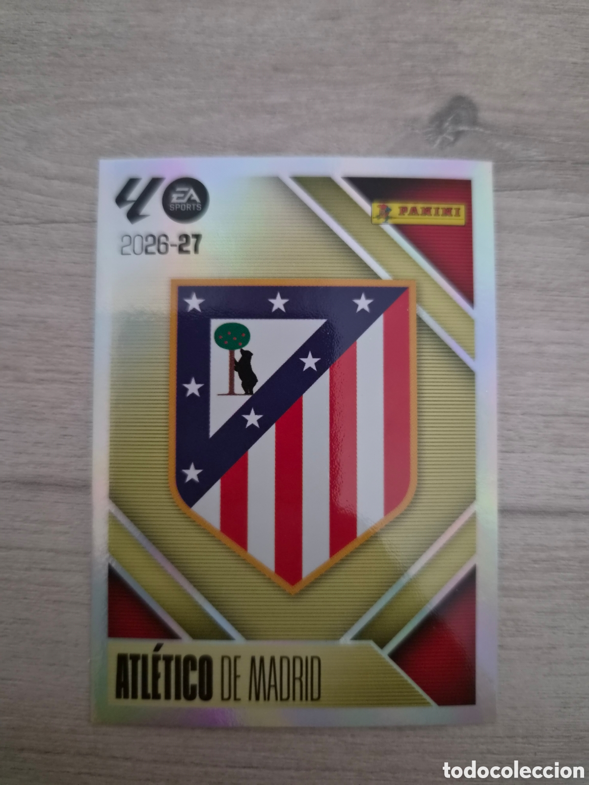 Cromos de f&uacute;tbol: N&deg;1 Atl&eacute;tico de Madrid Escudo Liga Este 26/27