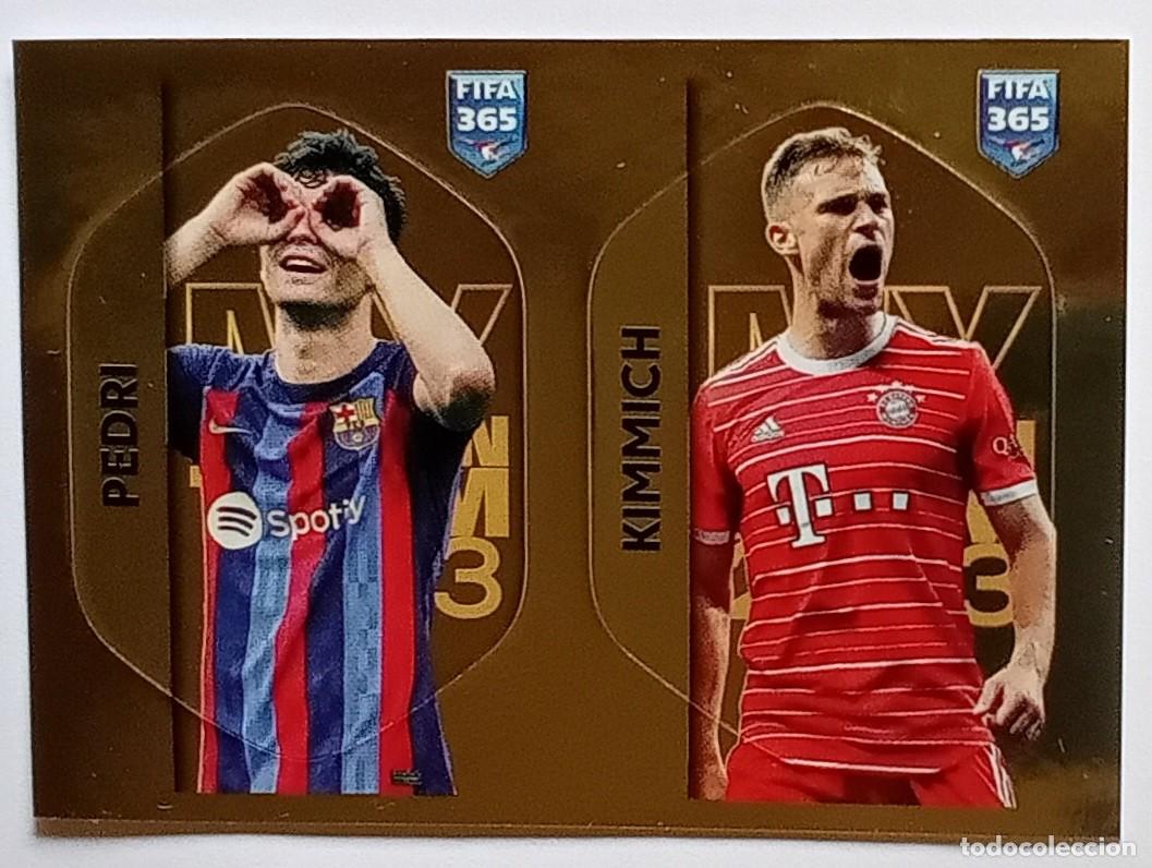 Cromos de f&uacute;tbol: Figurina Panini 2022-23 Cromo Fifa 365 2023 Pedri Kimmich Barcelona Bayern Munchen My Golden Team