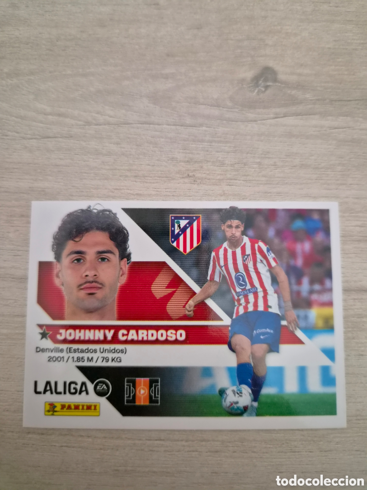 Cromos de f&uacute;tbol: N&deg;13 Atl&eacute;tico de Madrid Johnny Cardoso Liga Este 26/27