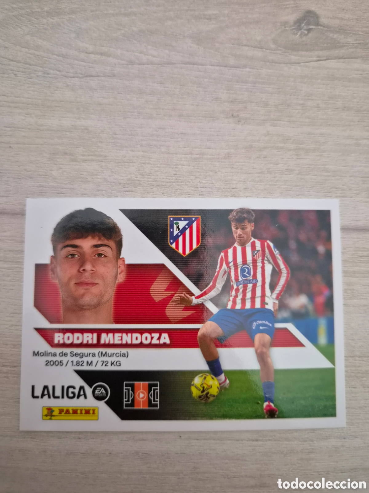 Cromos de f&uacute;tbol: N&deg;14A Atl&eacute;tico de Madrid Rodri Mendoza Liga Este 26/27
