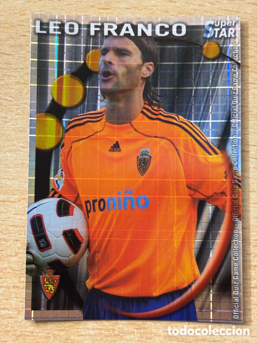 Fu&szlig;ball-Sticker: # 374 Leo Franco Real Zaragoza Superstar Mundicromo 2011 fondo cuadros