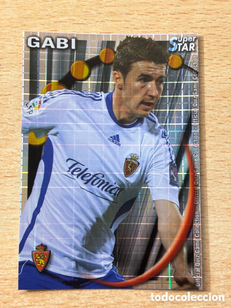 Fu&szlig;ball-Sticker: # 376 Gabi Real Zaragoza Superstar Mundicromo 2011 fondo cuadros