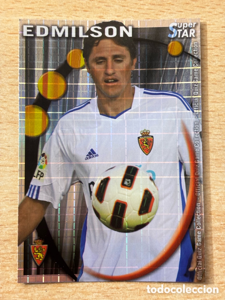 Fu&szlig;ball-Sticker: # 377 Edmilson Real Zaragoza Superstar Mundicromo 2011 fondo cuadros