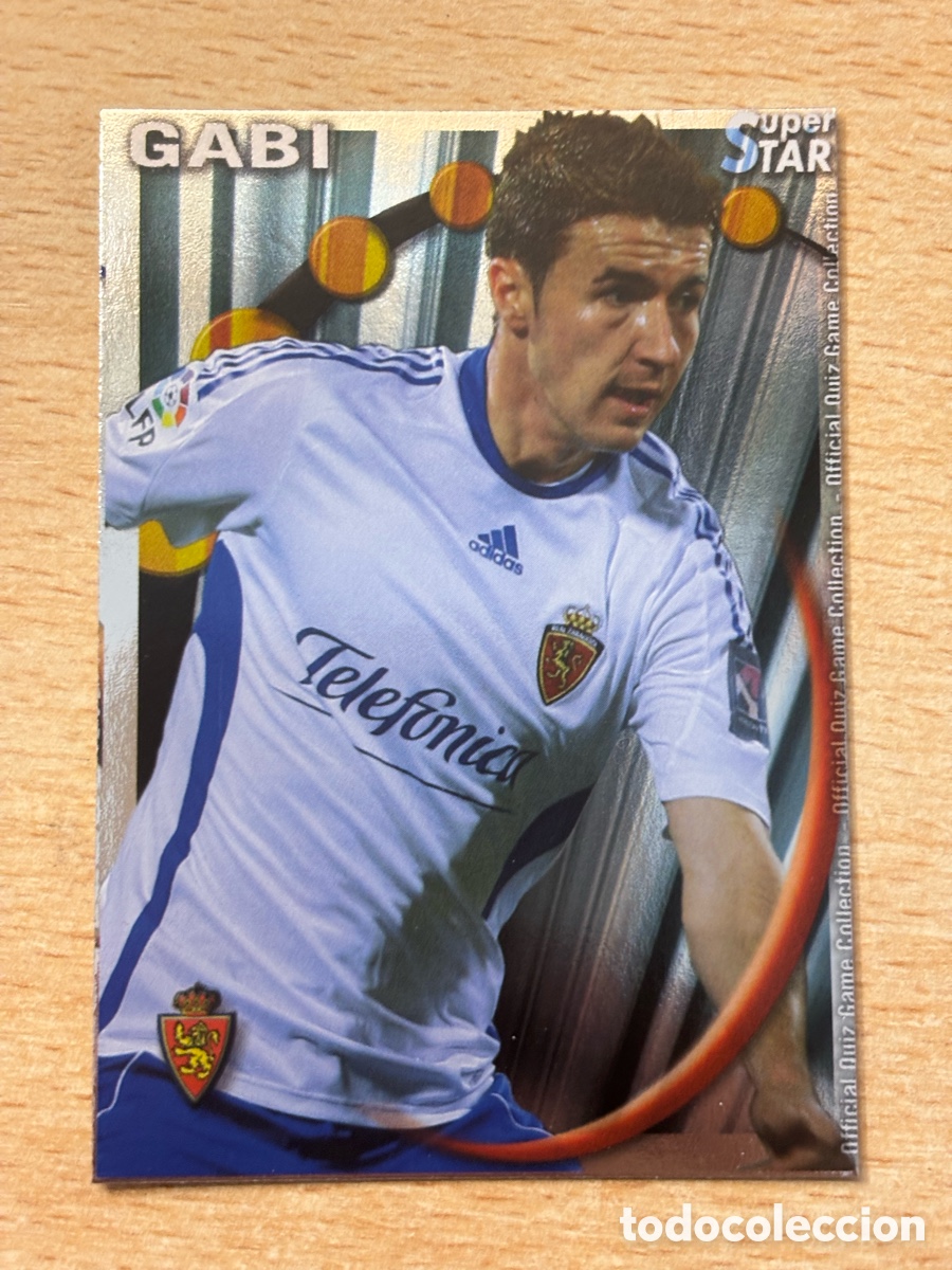 Fu&szlig;ball-Sticker: # 376 Gabi Real Zaragoza Superstar Mundicromo 2011 brillo liso