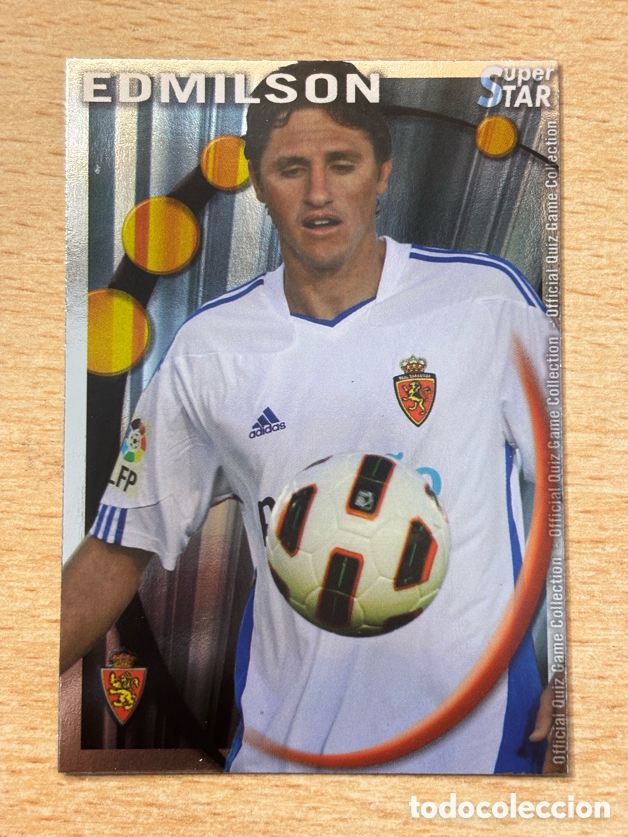 Fu&szlig;ball-Sticker: # 377 Edmilson Real Zaragoza Superstar Mundicromo 2011 brillo liso