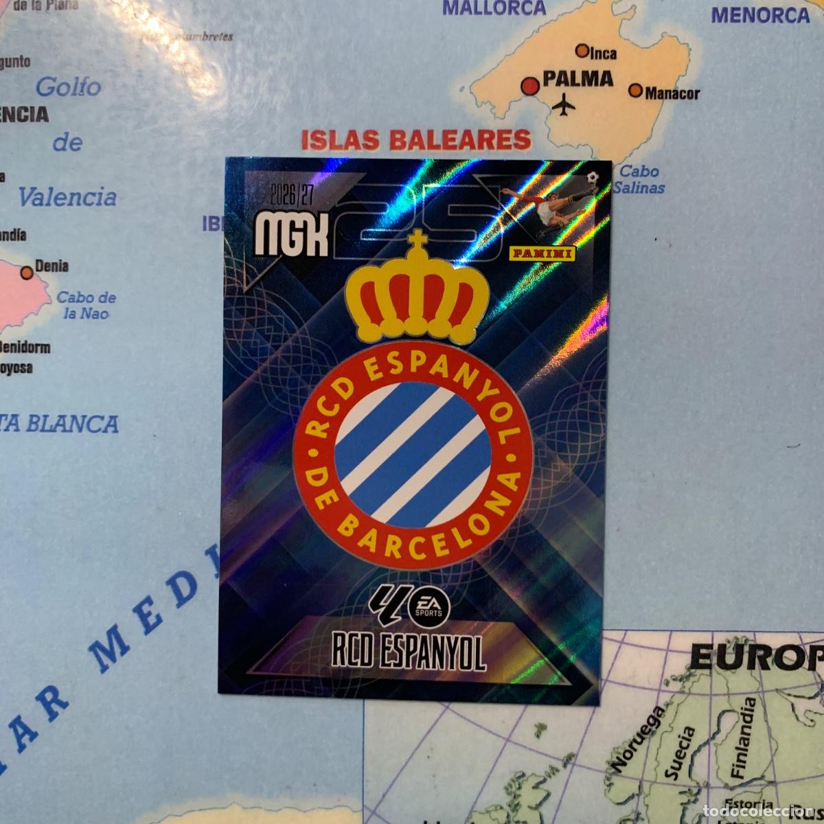 Cromos de f&uacute;tbol: Escudo del Espa&ntilde;ol n&uacute;mero 163 megacracks 26-27 2026-2027