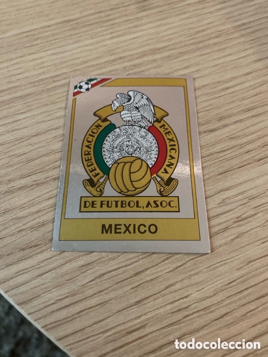 Football Stickers: Cromo panini mundial Mexico 86 n&uacute;mero 110 escudo Mexico - Sticker album world cup 1986