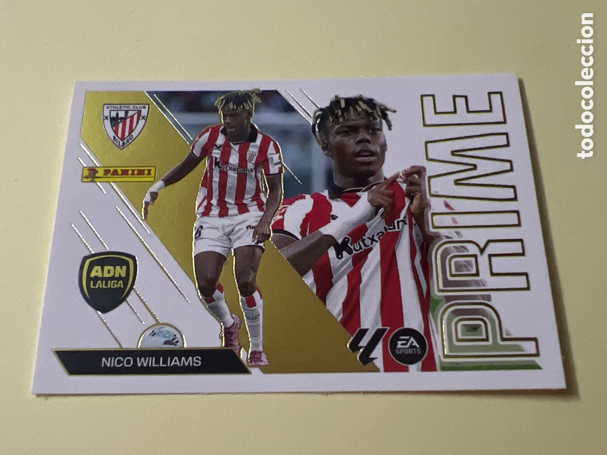 Cromos de f&uacute;tbol: C5463. Nico Williams 10 Prime Athletic Club ADN LaLiga Liga Este 2026/27 26-27 Panini