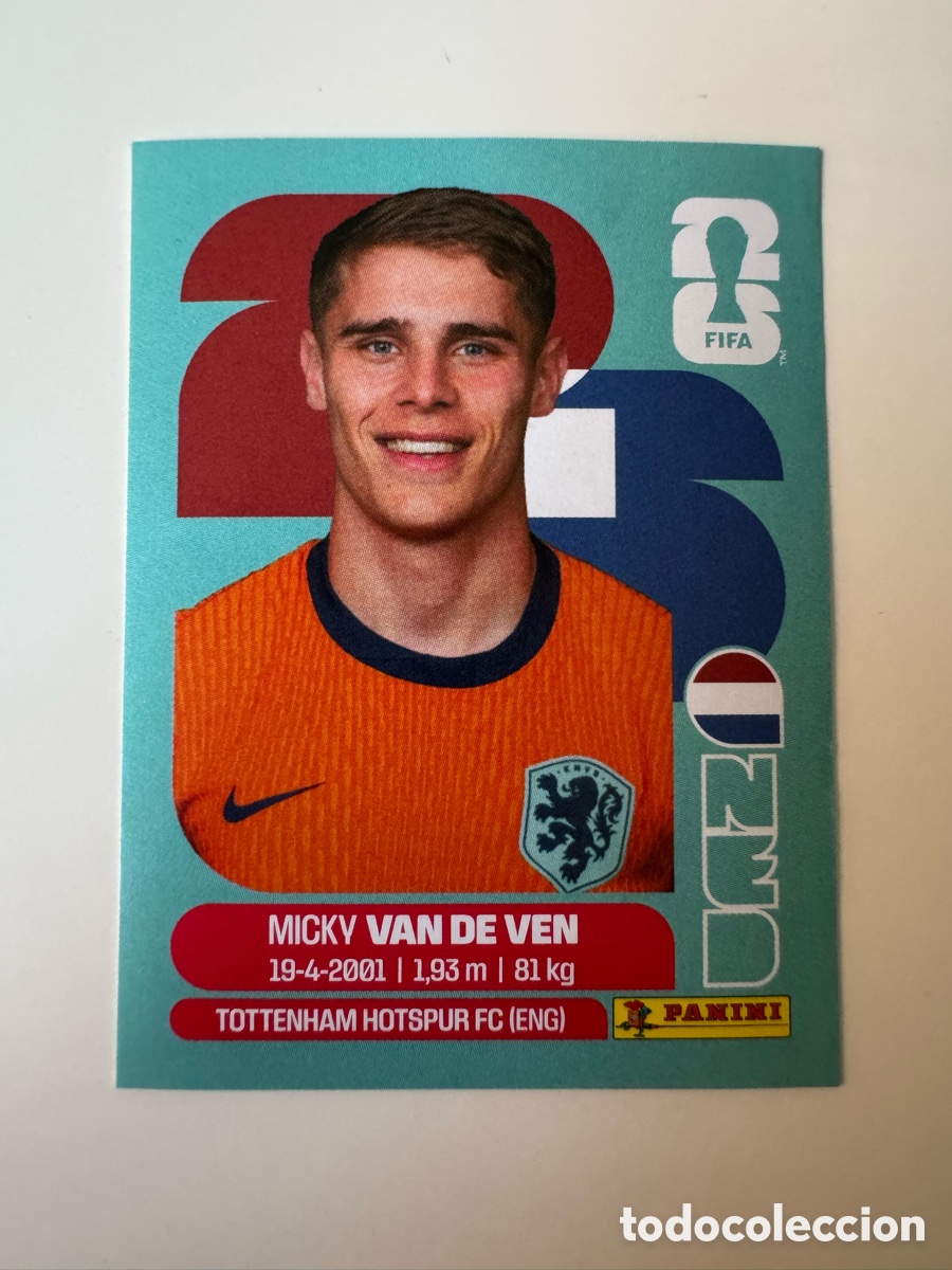 Cromos de f&uacute;tbol: FIFA WORLD CUP 2026 STICKER PANINI &ndash; Micky van de Ven &ndash; Pa&iacute;ses Bajos NED4