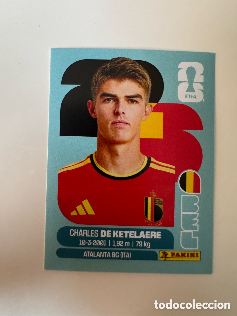 Cromos de f&uacute;tbol: FIFA WORLD CUP 2026 STICKER PANINI &ndash; Charles De Ketelaere &ndash; B&eacute;lgica BEL17