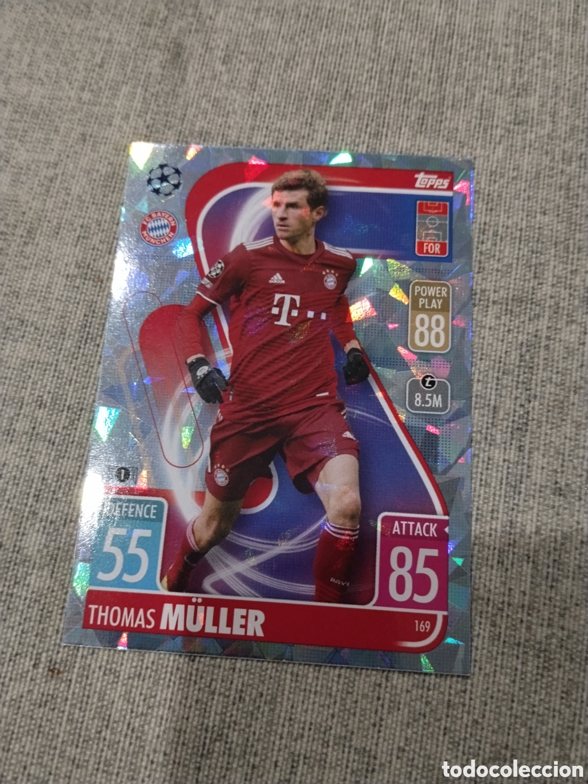 Cartes &agrave; collectionner de Football: TOPPS MATCH ATTAX 2022 - 23 ( CRYSTAL ) N&ordm; 169 THOMAS M&Uuml;LLER - BAYERN DE MUNICH