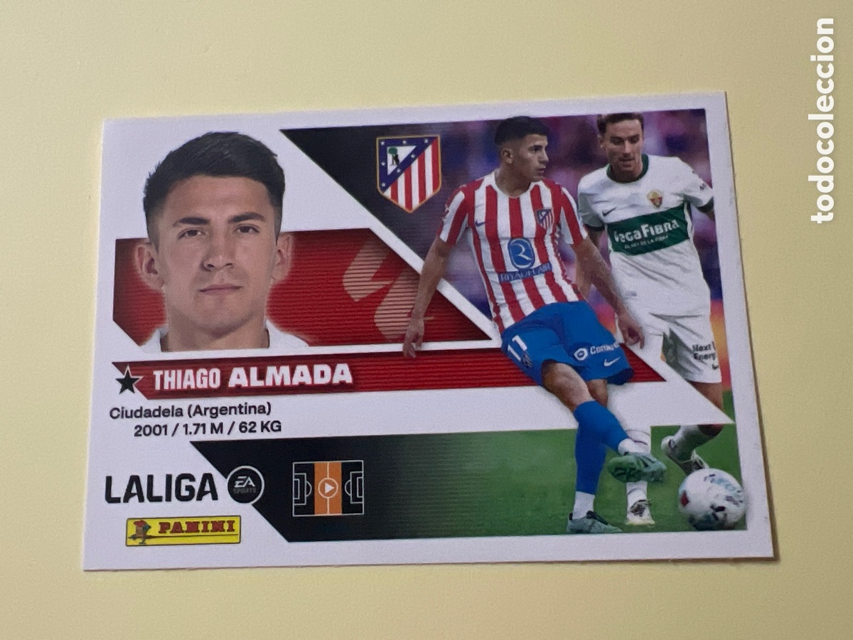 Cromos de f&uacute;tbol: C5466. Almada n&uacute;mero 16 del Atl&eacute;tico de Madrid cromo liga este 26-27 2026-2027
