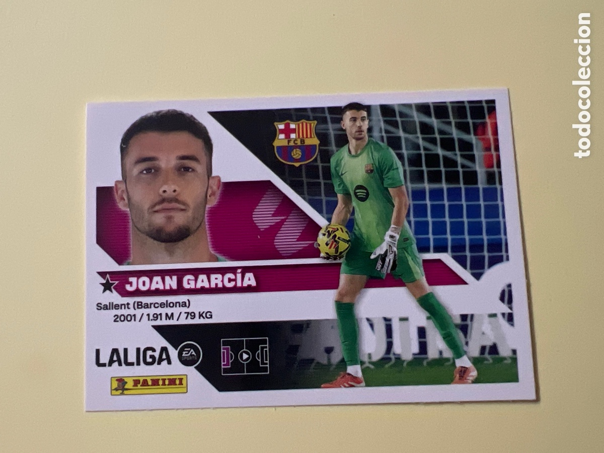 Cromos de f&uacute;tbol: C5467. Joan Garc&iacute;a n&uacute;mero 3 del Barcelona cromo liga este 26-27 2026-2027