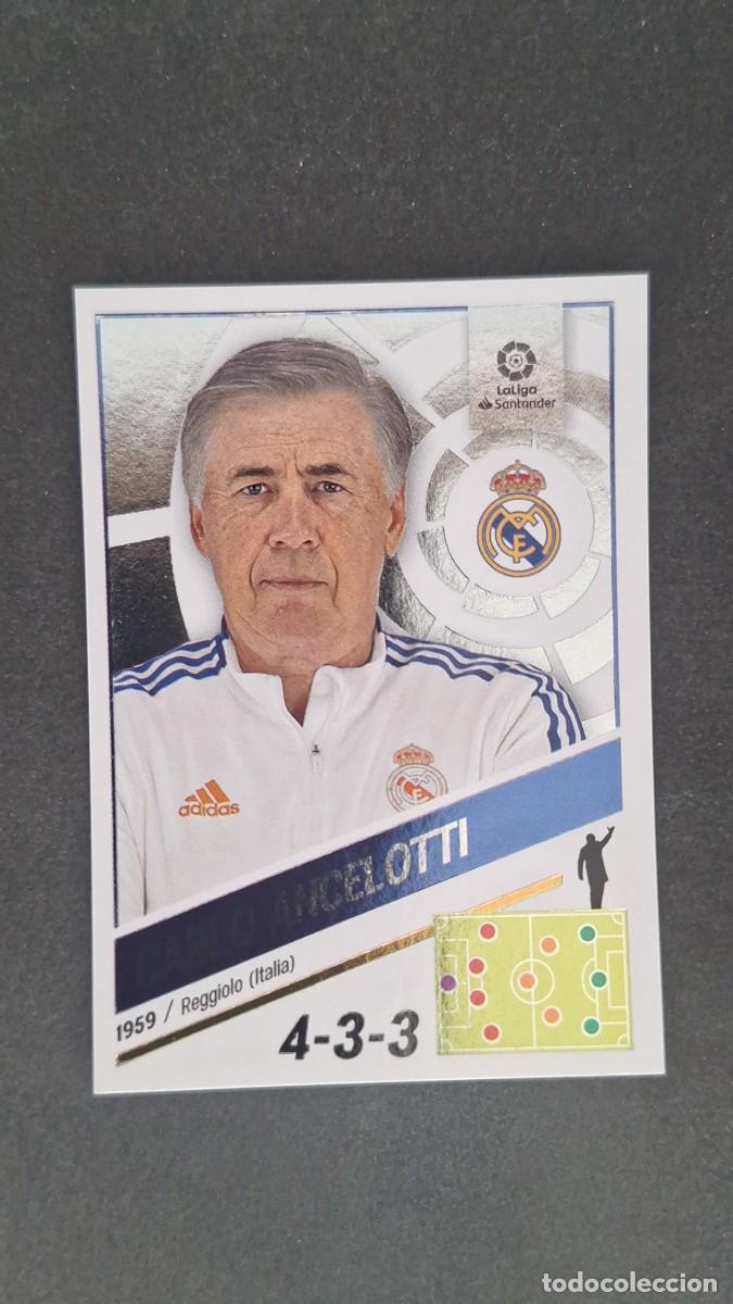 Cromos de f&uacute;tbol: L1 CARLO ANCELOTTI ENTRENADOR REAL MADRID LIGA ESTE 2022 2023 22 23 NUNCA PEGADO SIN PEGAR