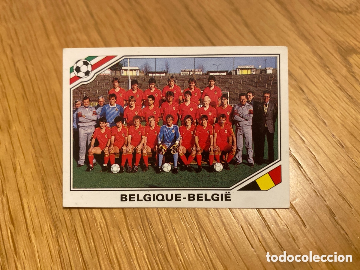 Cromos de f&uacute;tbol: Cromo panini mundial Mexico 86 n&uacute;mero 129 Belgica - Sticker album world cup 1986