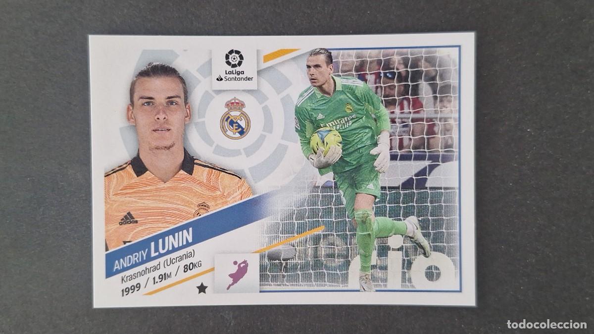 Cromos de f&uacute;tbol: L1 LUNIN REAL MADRID LIGA ESTE 2022 2023 22 23 NUNCA PEGADO SIN PEGAR