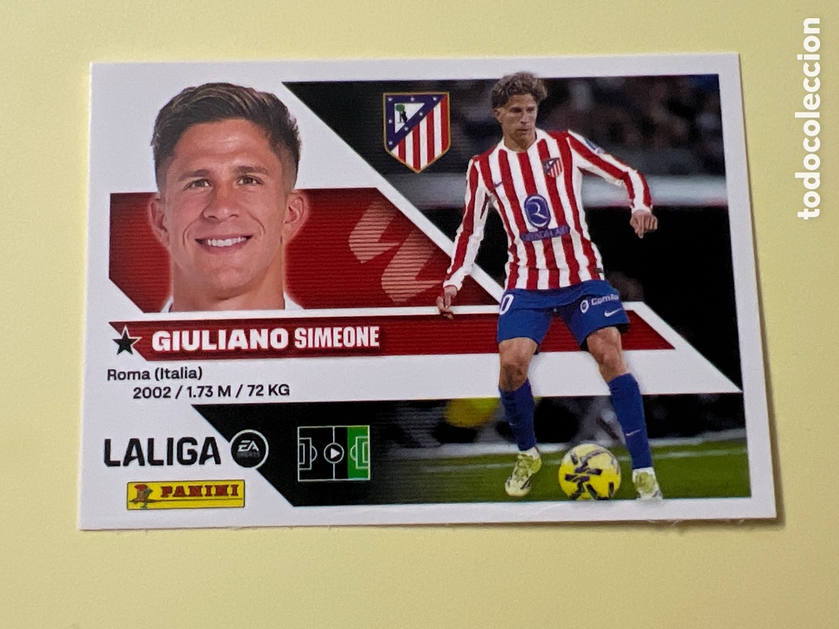 Cromos de f&uacute;tbol: C5479. LIGA ESTE 2026 2027 26 27 NUEVO - ATLETICO DE MADRID N&ordm; 17 GIULIANO