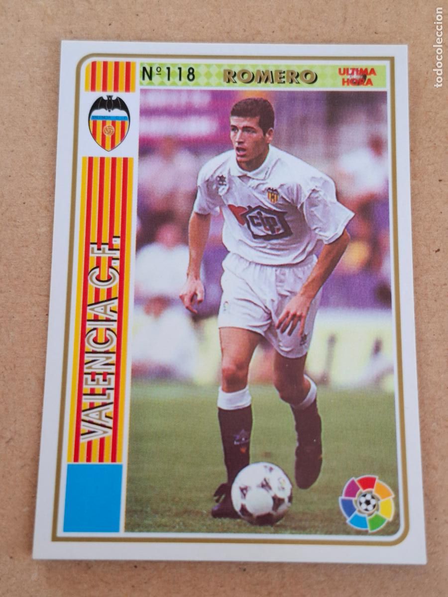 Fu&szlig;ball-Sticker: MUNDICROMO 94 95 1994 1995 - UH &Uacute;LTIMA HORA 118 ROMERO - VALENCIA CF