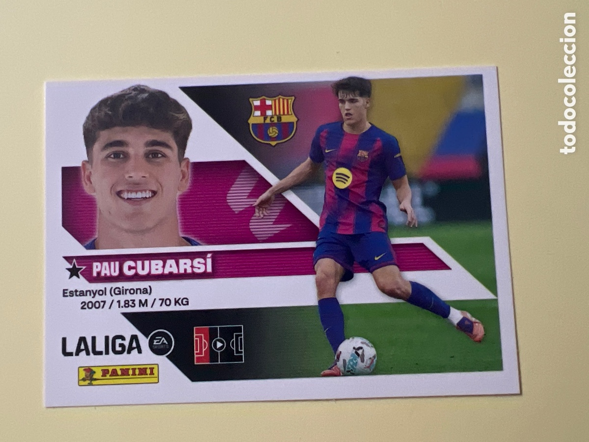 Fu&szlig;ball-Sticker: C5480. LIGA ESTE 2026 2027 26 27 NUEVO - FC. BARCELONA - 7 PAU CUBARSI