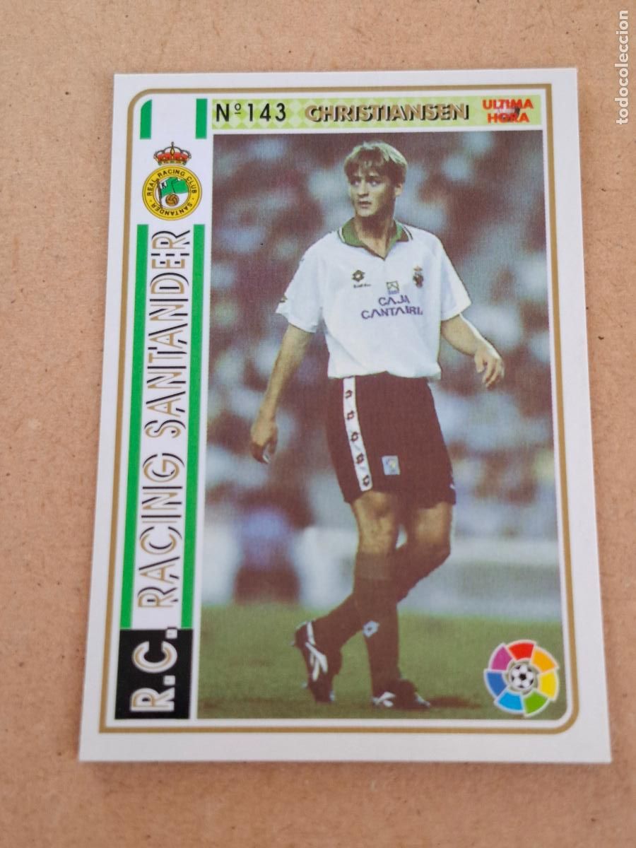 Figurine di Calcio: MUNDICROMO 94 95 1994 1995 - UH &Uacute;LTIMA HORA 143 CRISTIANSEN - RACING SANTANDER