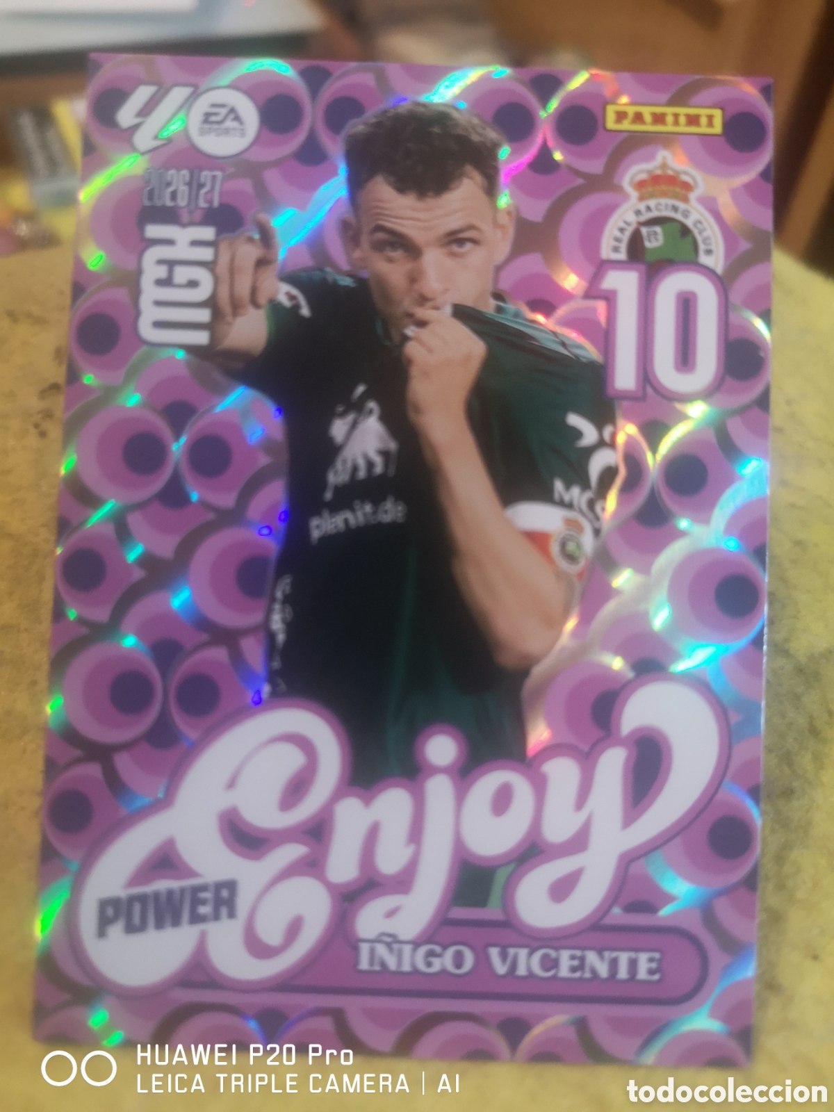 Cartes &agrave; collectionner de Football: MEGACRACKS 2026 27 ENJOY POWER I&Ntilde;IGO VICENTE - RACING SANTANDER 383P