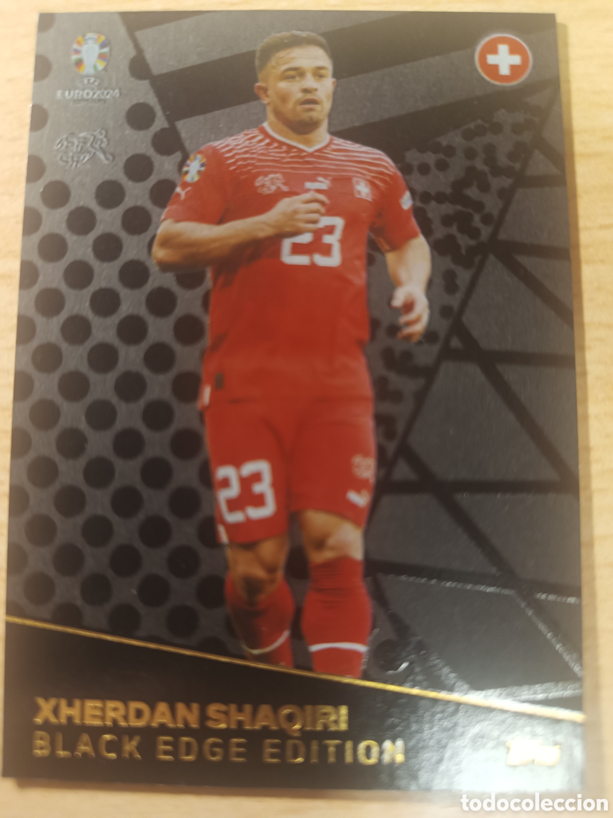 Cartes &agrave; collectionner de Football: BE 9 BE9 XHERDAN SHAQIRI SUIZA BLACK EDGE EDITON MATCH ATTAX UEFA EURO GERMANY 2024 TOPPS 24