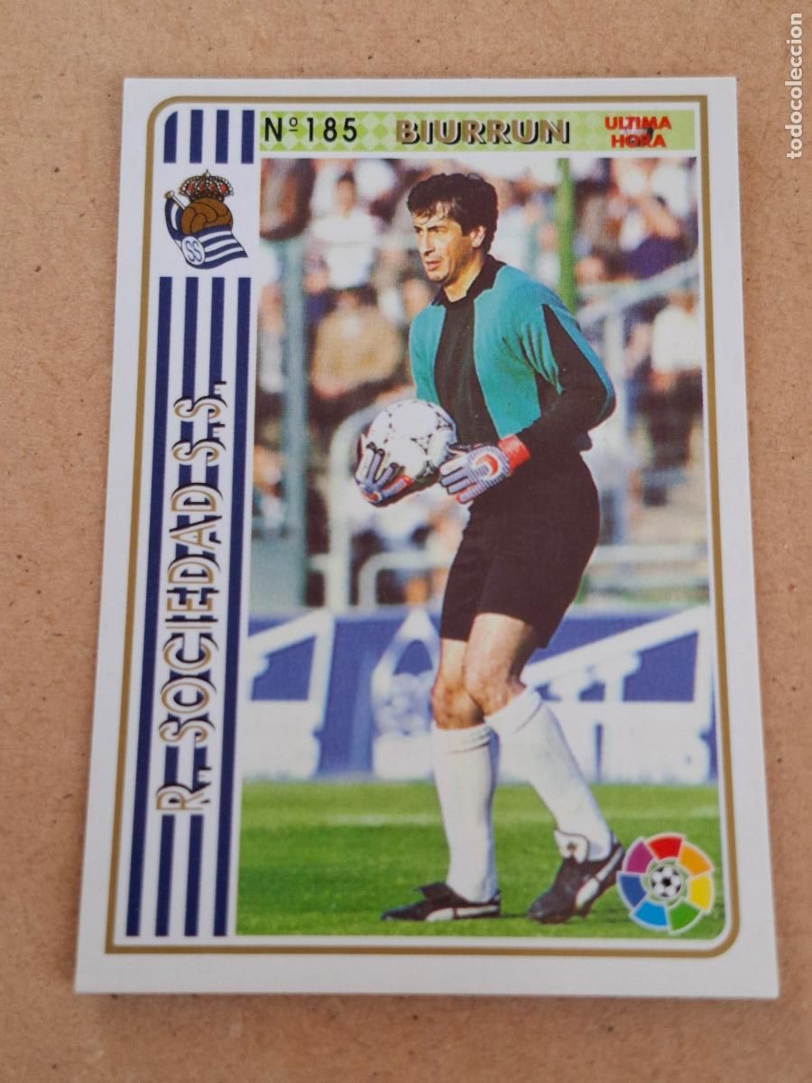 Cromos de f&uacute;tbol: MUNDICROMO 94 95 1994 1995 - UH &Uacute;LTIMA HORA 185 BIURRUN - REAL SOCIEDAD