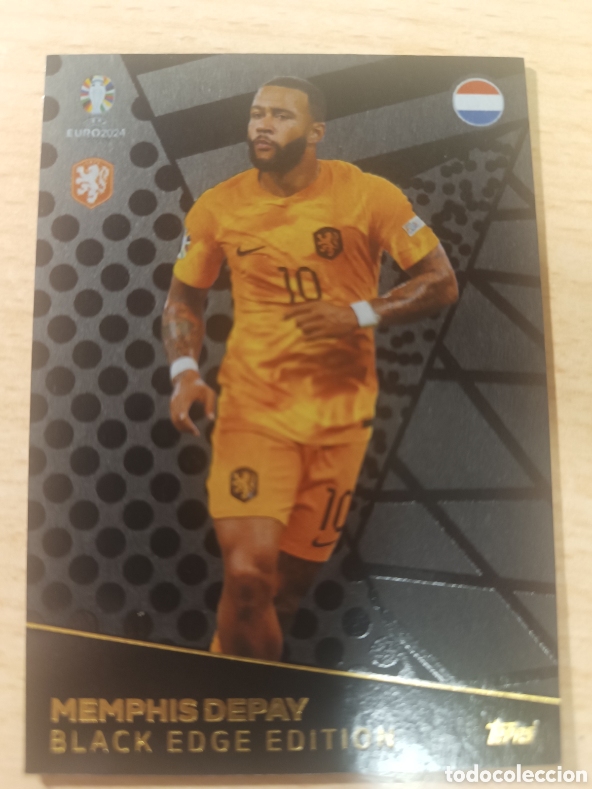 Cromos de f&uacute;tbol: BE 5 BE5 MEMPHIS DEPAY BLACK EDGE EDITON MATCH ATTAX UEFA EURO GERMANY 2024 TOPPS 24