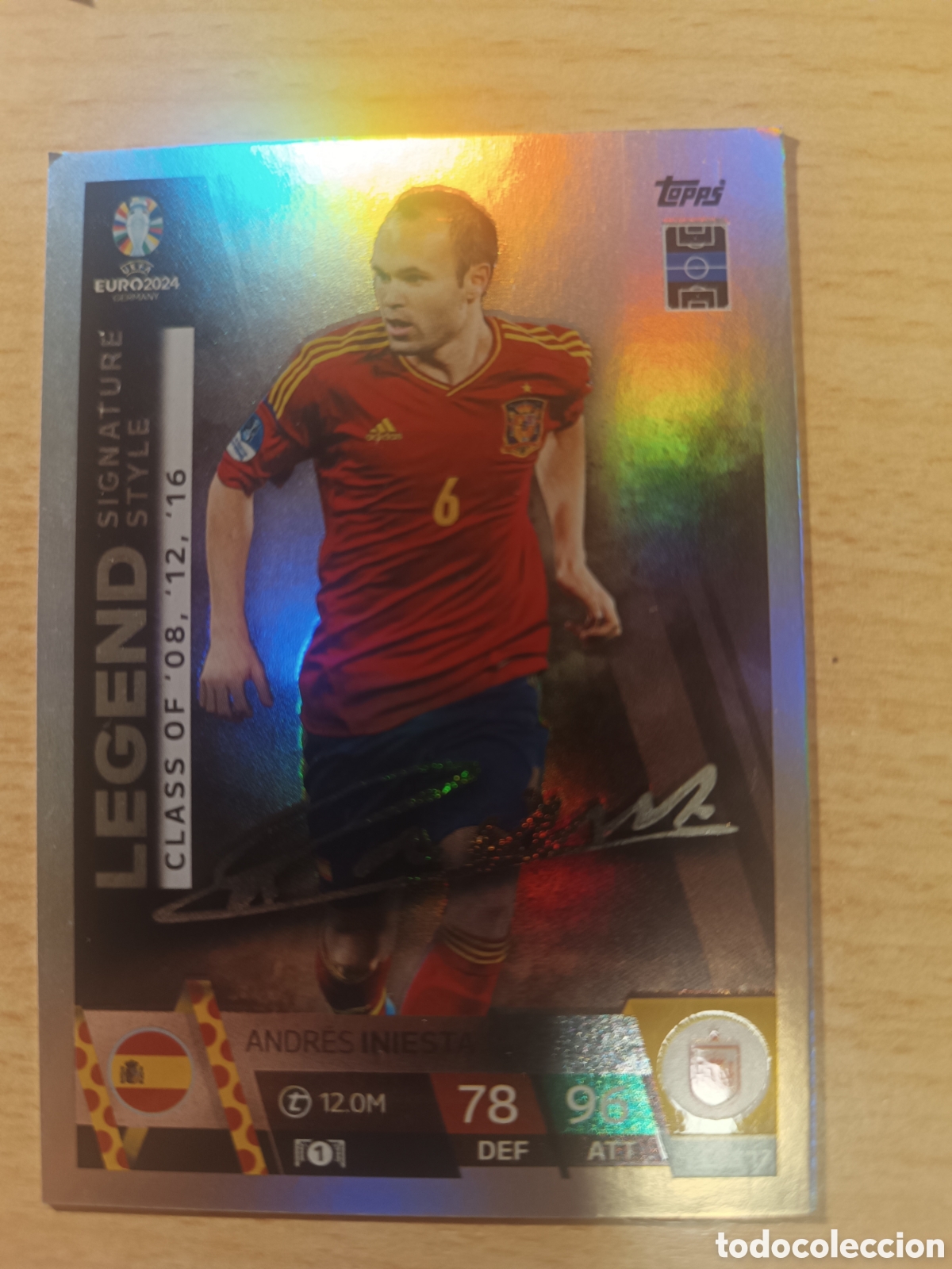 Cromos de f&uacute;tbol: LSS 17 ANDRES INIESTA ESPA&Ntilde;A SIGNATURE STYLE LEGEND MATCH ATTAX UEFA EURO GERMANY 2024 TOPPS 24