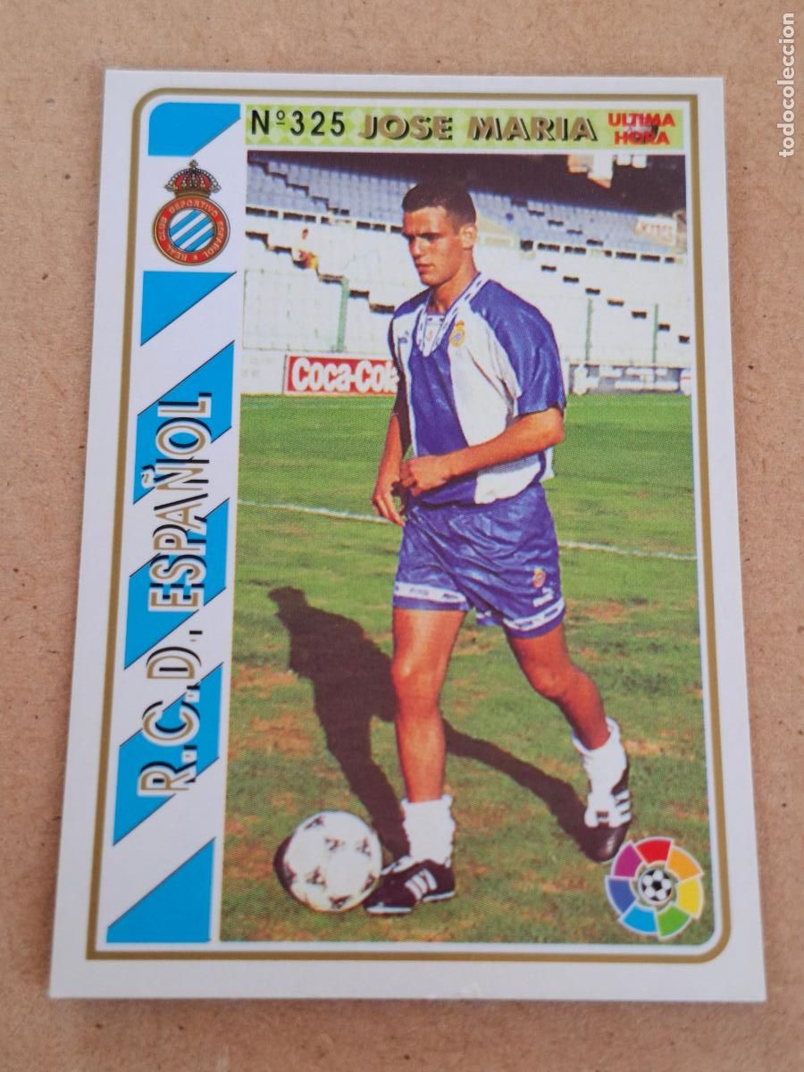 Figurine di Calcio: MUNDICROMO 94 95 1994 1995 - UH &Uacute;LTIMA HORA 325 JOS&Eacute; MAR&Iacute;A - RCD. ESPANYOL