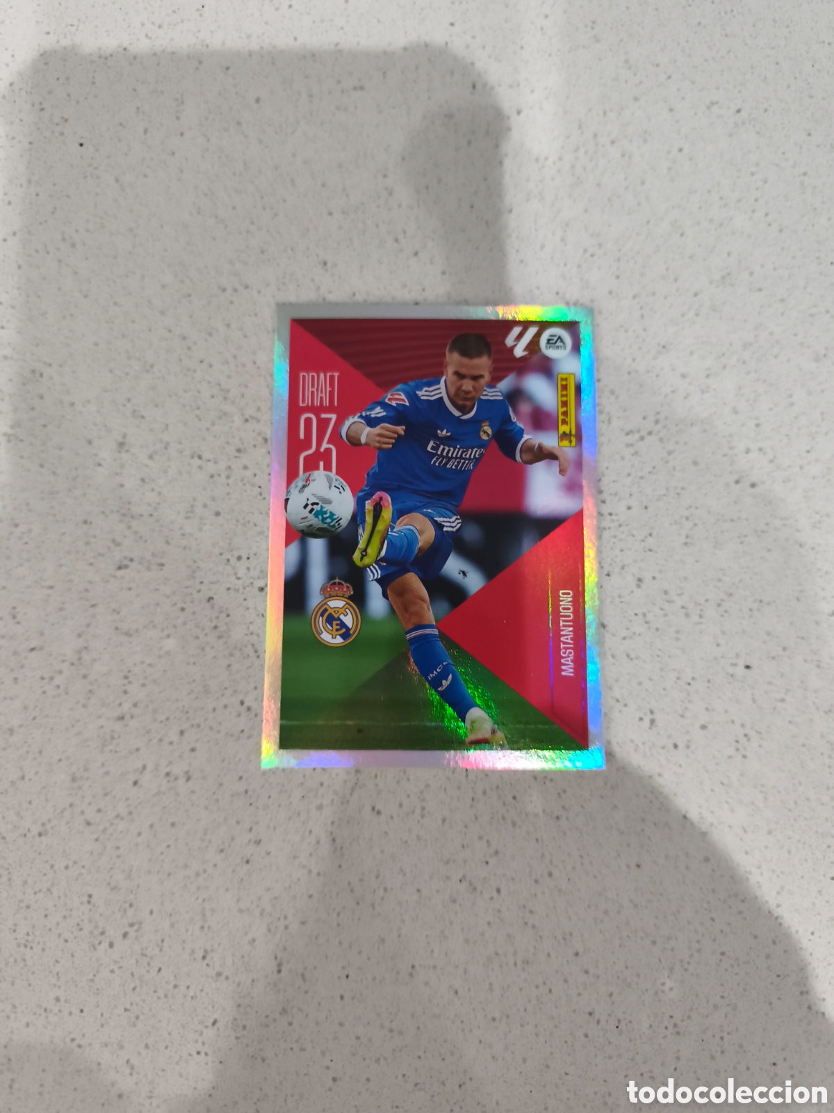 Cromos de f&uacute;tbol: CROMO N&Uacute;MERO 16 MASTANTUONO REAL MADRID DRAF 23. LIGA ESTE 26/27. PANINI.