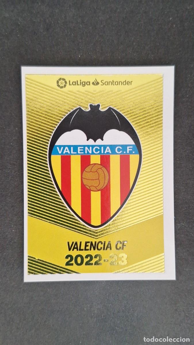 Cromos de f&uacute;tbol: L1 ESCUDO VALENCIA C. F. LIGA ESTE 2022 2023 22 23 NUNCA PEGADO SIN PEGAR