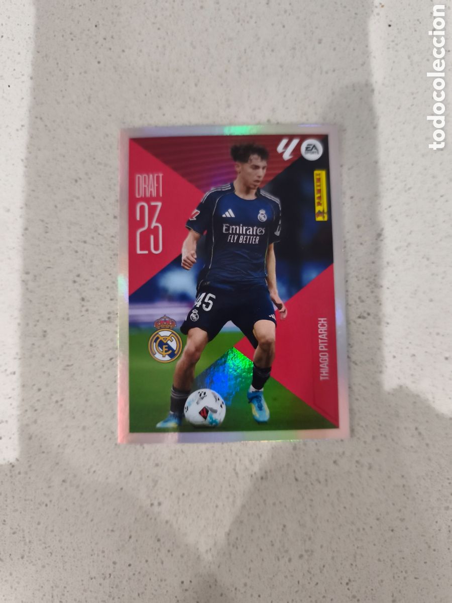 Cromos de Futebol: CROMO N&Uacute;MERO 22 ROOKIE THIAGO PITARCH REAL MADRID DRAF 23. LIGA ESTE 26/27. PANINI.