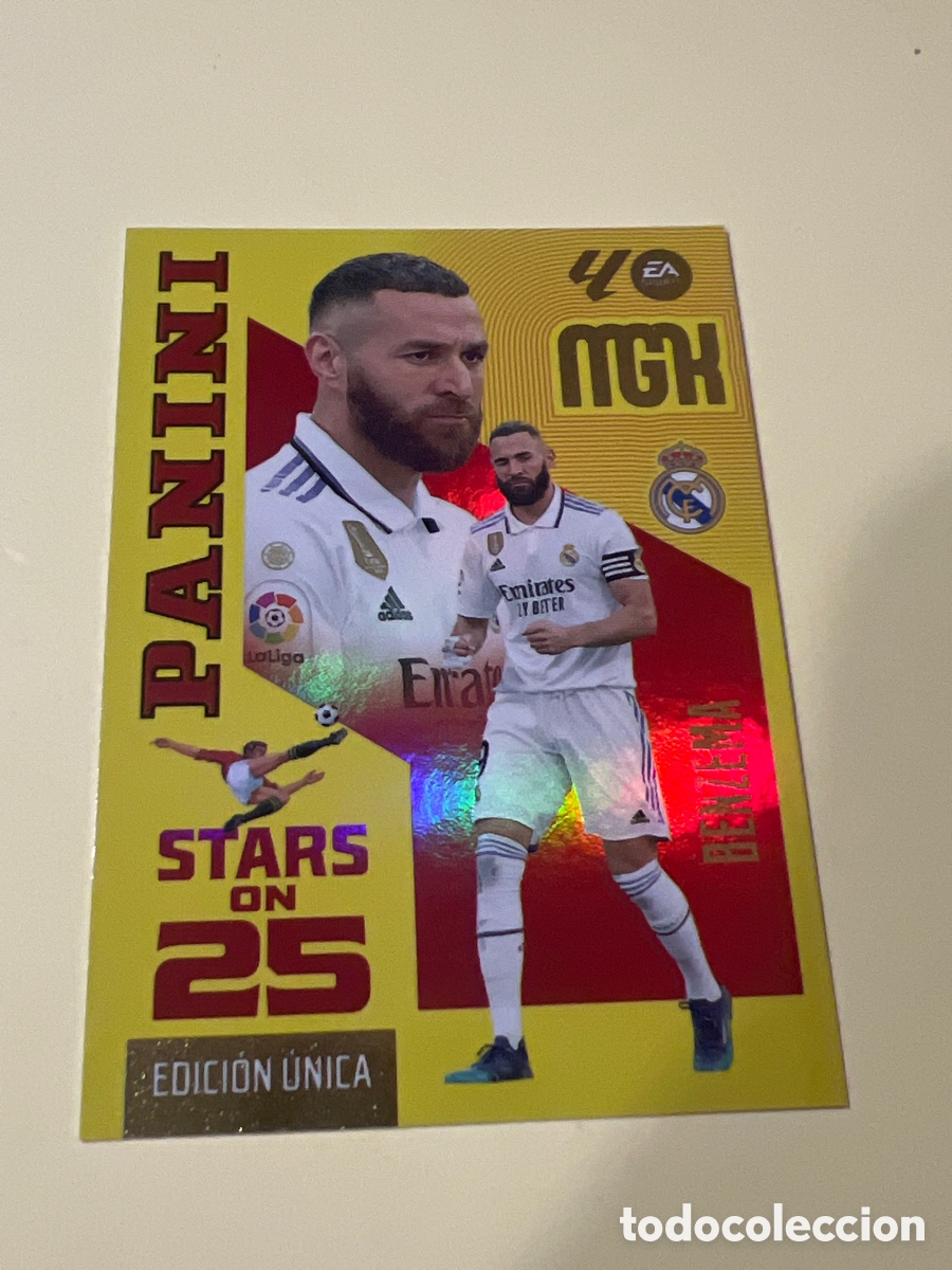 Cromos de Futebol: C5487. 441 BENZEMA REAL MADRID STARS ON 25 EDICION UNICA MEGACRACKS LIGA 2026 2027 26 27