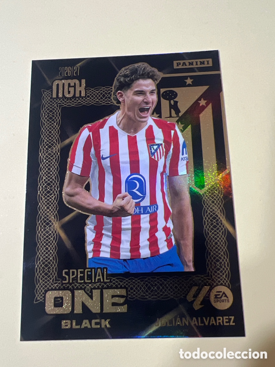Cromos de Futebol: C5491. JULIAN ALVAREZ ATLETICO DE MADRID SPECIAL ONE BLACK MEGACRACKS LIGA 2026 2027 26 27