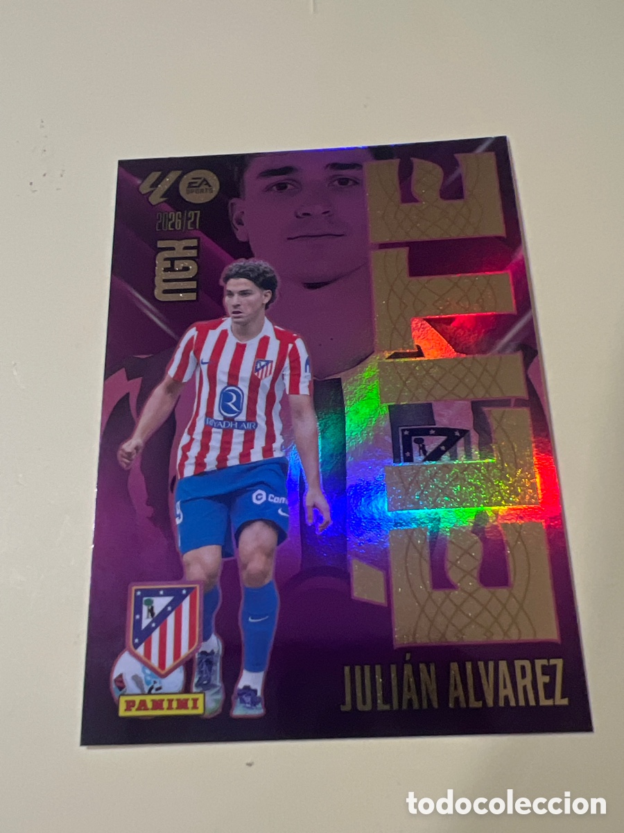 Cromos de Futebol: C5495. 8 JULIAN ALVAREZ ATLETICO DE MADRID ELITE MEGACRACKS LIGA 2026 2027 26 27