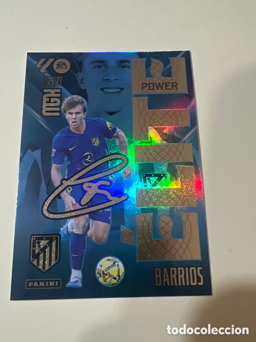 Cromos de f&uacute;tbol: C5501. 1 P 1P PABLO BARRIOS ATLETICO DE MADRID ELITE POWER MEGACRACKS LIGA 2026 2027 26 27
