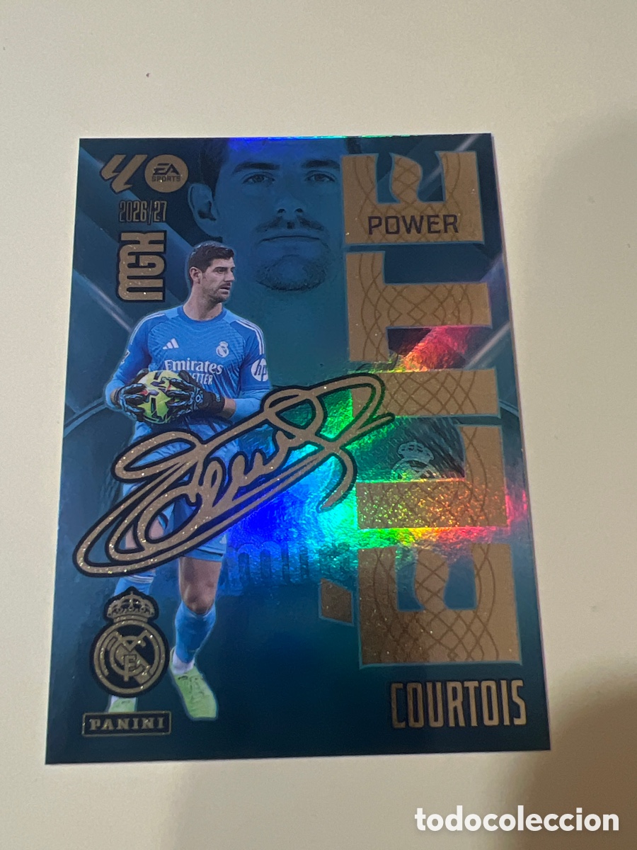 Cromos de f&uacute;tbol: C5502. 4 P 4P COURTOIS REAL MADRID ELITE POWER MEGACRACKS LIGA 2026 2027 26 27
