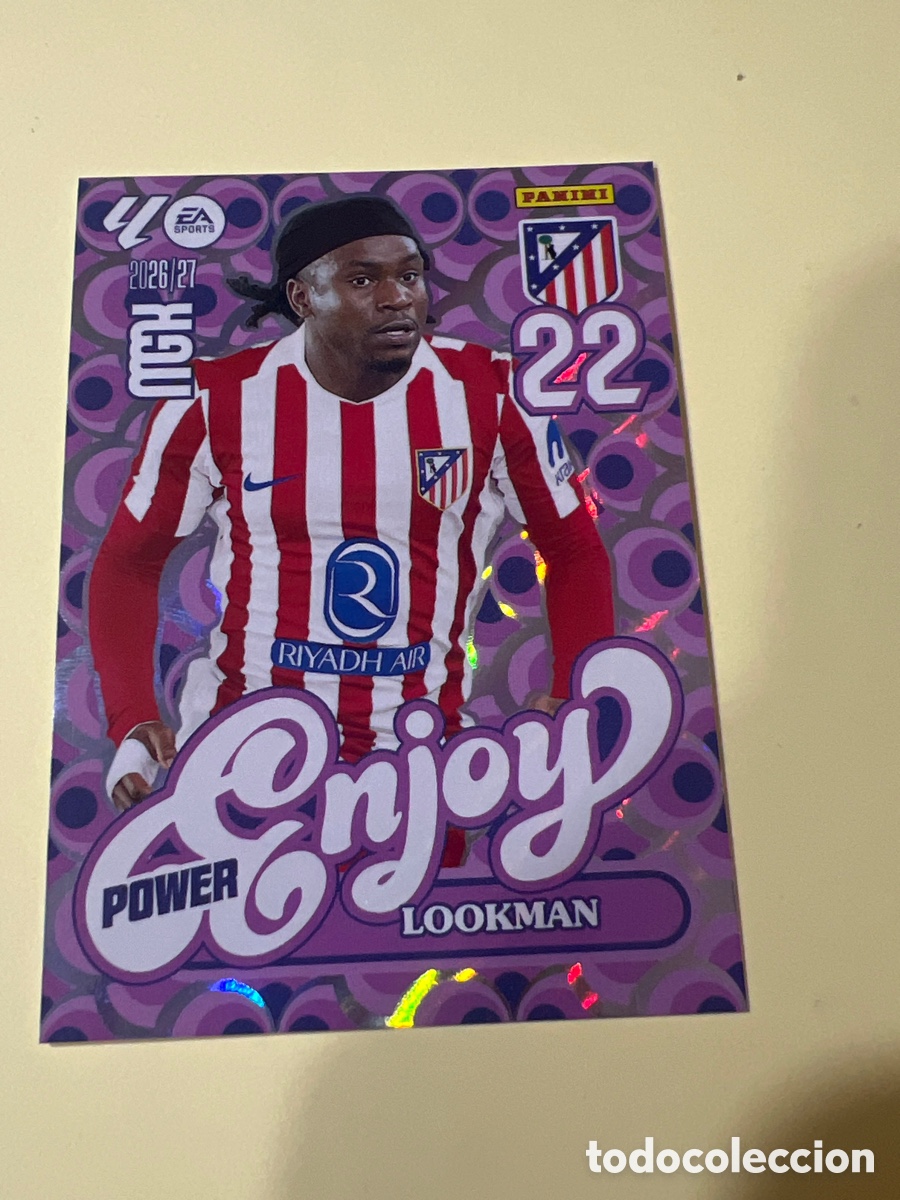 Football Stickers: C5509. 385 P 385P LOOKMAN ATLETICO DE MADRID ENJOY POWER MEGACRACKS LIGA 2026 2027 26 27