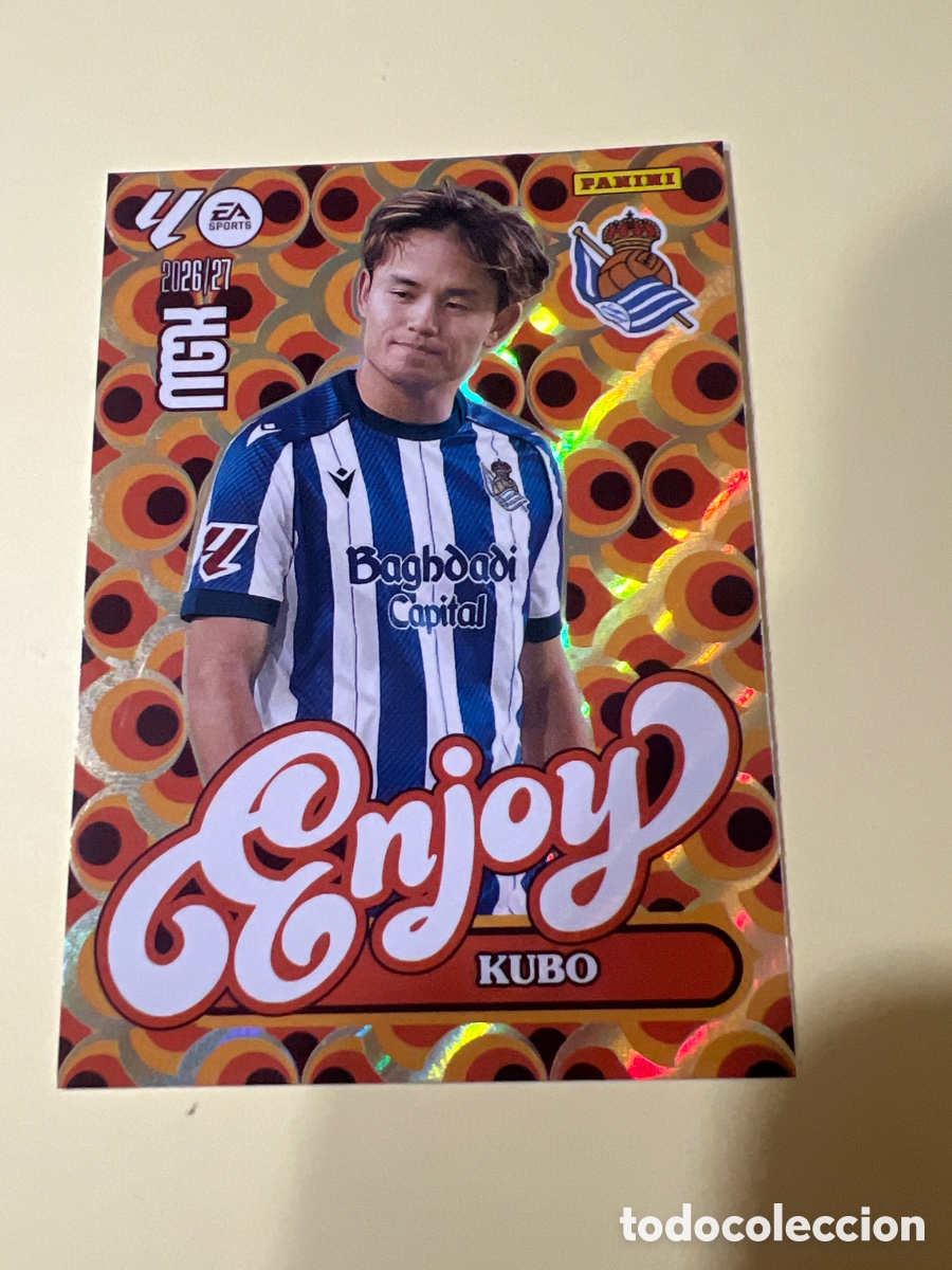 Football Stickers: C5511. 384 KUBO - REAL SOCIEDAD- ENJOY POWER MEGACRACKS LIGA 2026 2027 26 27