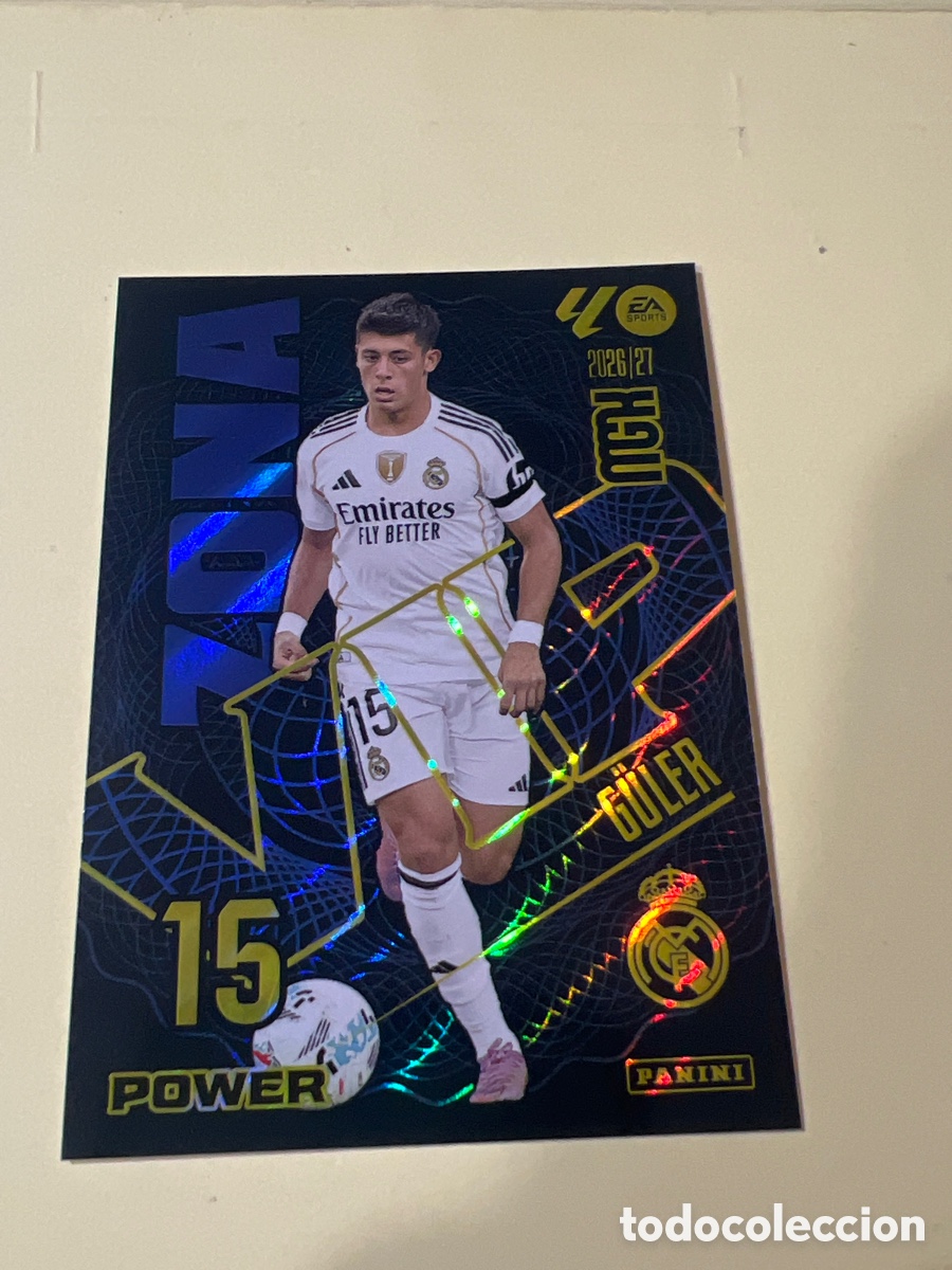 Cromos de f&uacute;tbol: C5516. 396 P 396P ARDA GULER REAL MADRID ZONA VIP POWER MEGACRACKS LIGA 2026 2027 26 27