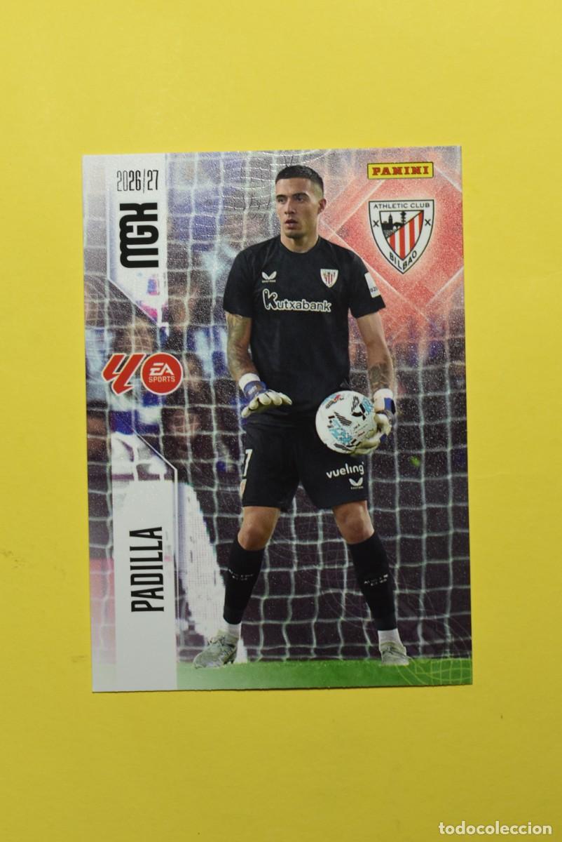 Cromos de f&uacute;tbol: Cromo La Liga. Megacracks. 2026 2027. 26 27. Padilla. Athletic Club Bilbao. N. &ordm; 39. Panini