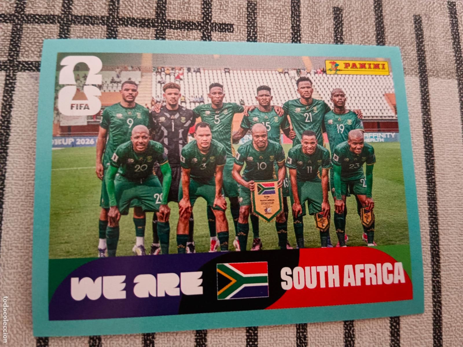 Cromos de f&uacute;tbol: MUNDIAL 2026 ESTADOS UNIDOS USA MEXICO MEJICO CANADA RSA 13 RSA13 ALINEACION SUD&Aacute;FRICA FIFA