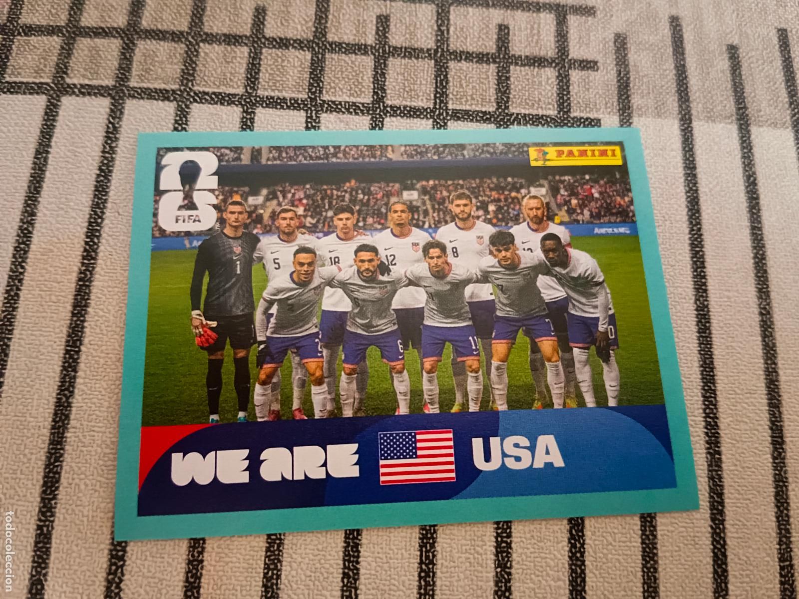 Cromos de f&uacute;tbol: MUNDIAL 2026 ESTADOS UNIDOS USA MEXICO MEJICO CANADA USA 13 USA13 ALINEACION ESTADOS UNIDOS FIFA